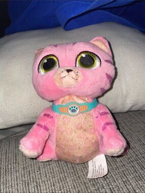 Disney Jr. Wispers the Kitten from Doc McStuffins Pink Plush Kitty w/Teal Collar